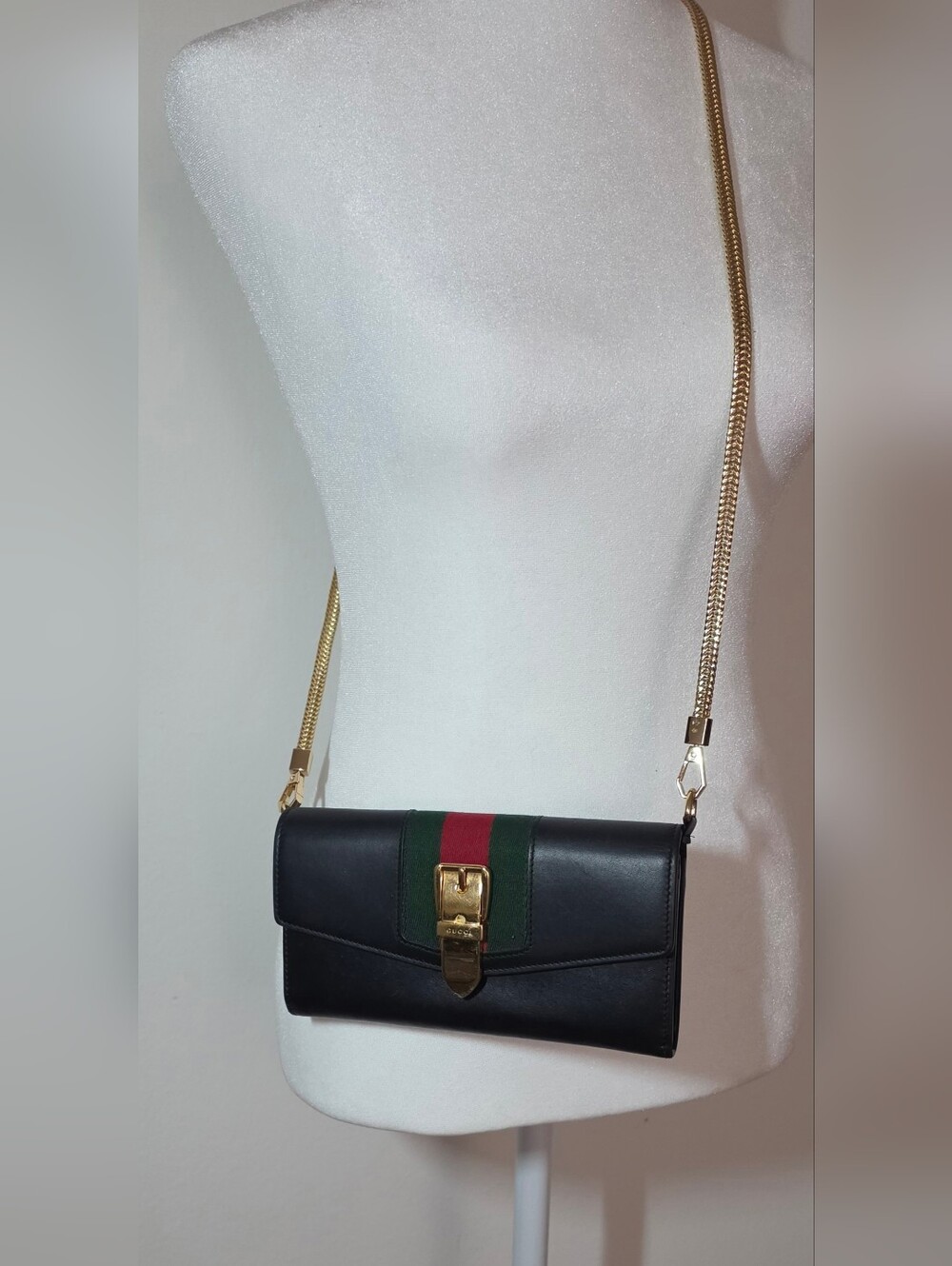 Authentic Gucci Long Wallet/Clutch  Black Leather - Picture 4 of 15